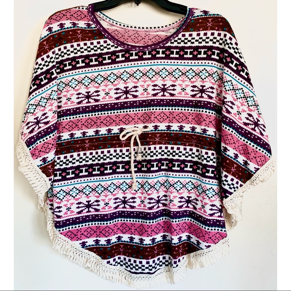 NWOT Cinched Waist Purple Poncho
